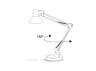 LED wall lamp DE1430 on a clamp black E27 220V, hemlock cord with wick. 1.5m (335*335*155mm)