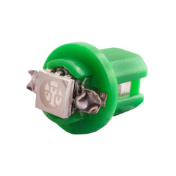 LED car lamp T5-B8.5-1smd-5050 green 24V LEDUA