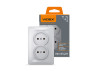 Double socket silver silk VIDEX BINERA