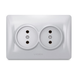 Double socket silver silk VIDEX BINERA