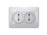 Double socket silver silk VIDEX BINERA