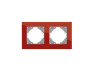 Frame red glass for 2 places horizontal VIDEX BINERA