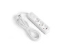 Power extension cord 3p 3m 1.5mm w/o button White ONCORD (VF-PD33G-W) VIDEX