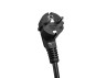 Power extension cord 4p 3m 1.5mm w/c and button Black ONCORD (VF-PD43G-B) VIDEX