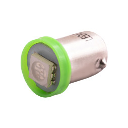 LED auto lamp BA9S-5050-1smd green 24V LEDUA