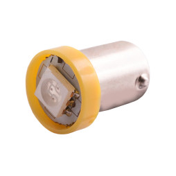 LED auto lamp BA9S-5050-1smd yellow 24V LEDUA