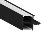 Aluminum profile for LED strip AL-26 2 meters black mortise, end for chipboard, wood LEDUA
