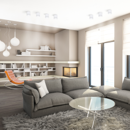 LED surface-mounted lamp Feron AL543 10W 4000K black