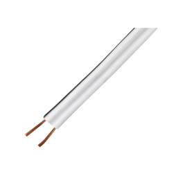 Acoustic wire ШВП 2х0.10 white aluminum copper (packing 100m) 7-0350А