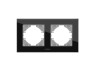 Frame black glass for 2 places horizontal VIDEX BINERA