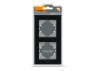Frame black glass for 2 places vertical VIDEX BINERA