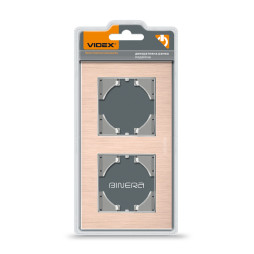 Frame copper aluminum for 2 places horizontal VIDEX BINERA