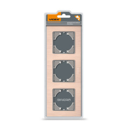 Frame copper aluminum for 3 places horizontal VIDEX BINERA