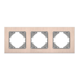 Frame copper aluminum for 3 places horizontal VIDEX BINERA