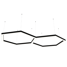 LED pendant lamp "Soty 2-23" 220V 120W 6500K black, external driver LEDUA