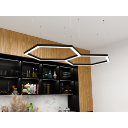 LED pendant lamp "Soty 2-23" 220V 120W 6500K black, external driver LEDUA