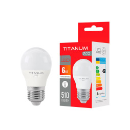 LED lamp G45 6W E27 4100K 220V (TLG4506274) TITANUM RED