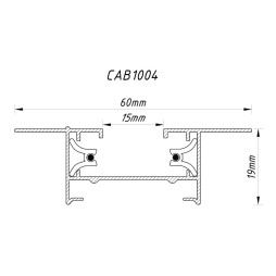 Single-phase busbar Feron CAB1004 2m white