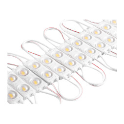 LED modules 2835-2smd 12V 0.44watt IP65 with lens white 3 years warranty (20pcs per plate) LEDUA