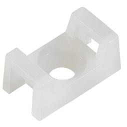 Pads 10x15mm for screw dia. 3mm LMA2721 for cable ties Lemanso white (50pcs.)