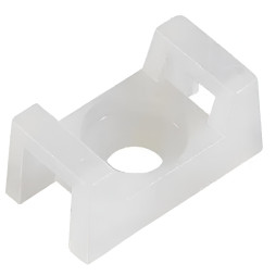 Pads 10x15mm for screw dia. 4mm LMA2722 for cable ties Lemanso white (50pcs.)