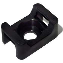 Pads 7x12.6mm for screw dia. 3mm LMA2725 for cable ties Lemanso black (50pcs.)