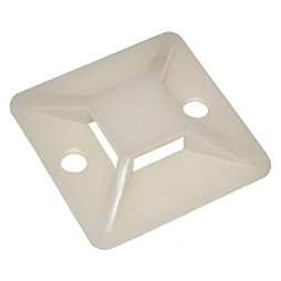 Self-adhesive pads 20x20mm LMA2716 for cable ties Lemanso white (50pcs.)