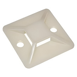 Self-adhesive pads 40x40mm LMA2719 for Lemanso cable ties, white (50pcs.)