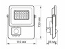 LED floodlight F2e 10W 5000K with motion and light sensor 220V IP65 VL-F2e105W-S VIDEX
