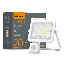 LED floodlight F2e 20W 5000K with motion and light sensor 220V IP65 VL-F2e205W-S VIDEX