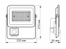 LED floodlight F2e 50W 5000K with motion and light sensor 220V IP65 VL-F2e505W-S VIDEX