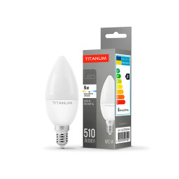LED lamp C37 6W E14 4100K 220V TITANUM