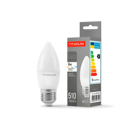 LED lamp C37 6W E27 4100K 220V TITANUM