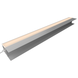 LED lamp for furniture shelves "N38-600" 600mm 12V 7.8W 3500K warm white light white wire 2m LEDUA