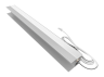 LED lamp for furniture shelves "N38-600" 600mm 12V 7.8W 3500K warm white light white wire 2m LEDUA