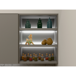 LED lamp for furniture shelves "N38-600" 600mm 12V 7.8W 6000K white light white wire 2m LEDUA