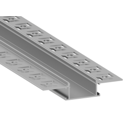 Aluminum profile for LED strip for plasterboard AL-57 3 meters anodized under plaster LEDUA