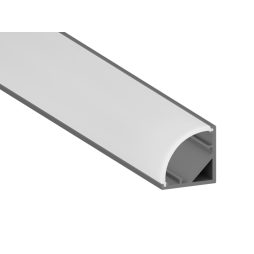 Aluminum profile for LED strip AL-58 2 meters anodized corner LEDUA