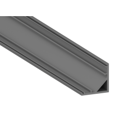 Aluminum profile for LED strip AL-58 2 meters anodized corner LEDUA