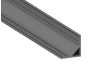 Aluminum profile for LED strip AL-58 2 meters anodized corner LEDUA