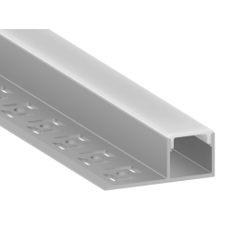 Aluminum profile for LED strip for plasterboard AL-60 3 meters anodized under plaster side LEDUA