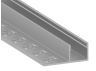Aluminum profile for LED strip for plasterboard AL-60 3 meters anodized under plaster side LEDUA