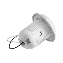 E14 plastic lampholder /thread-ring/ wire 15cm LM102 white Lemanso