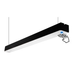 LED pendant linear lamp "N23-1-500" 220V 28.8W 1800lm 4500k black touch switch LEDUA