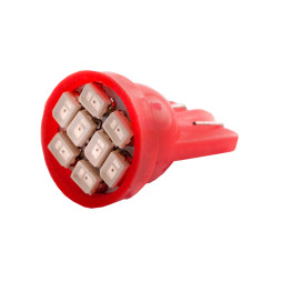 LED car lamp T10-1206-8smd red 12V LEDUA