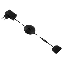 Driver set 12W+foot switch+distribution box 4 outputs, black 12V LEDUA