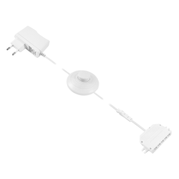 Driver set 12W+foot switch+distribution box 5 outputs, white 12V LEDUA