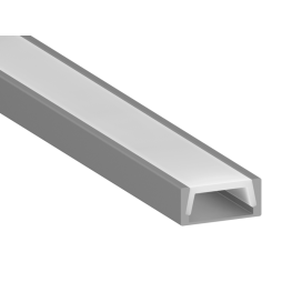 Aluminum profile for LED strip AL-02-2 anodized surface-mounted 190 mm LEDUA