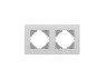Frame silver aluminum for 2 places horizontal VIDEX BINERA