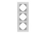 Silver aluminum frame for 3 places vertical VIDEX BINERA